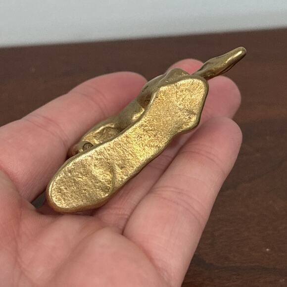 Vintage Solid Brass Unicorn Figurine Miniature Mythical Celestial Decor 2.25” - Picture 6 of 6